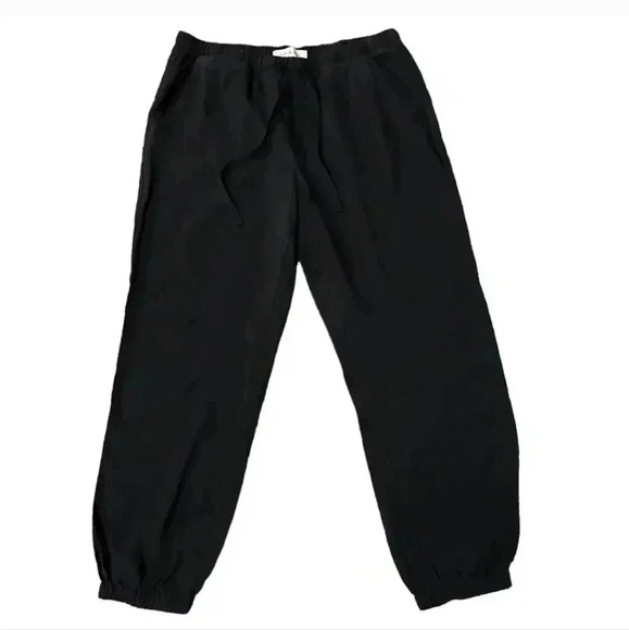 Anthropologie Cloth & Stone Women Jogger Pant Drawstring High Rise Black Size M - Picture 1 of 8